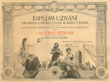 Diplom uznání z roku 1911